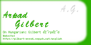 arpad gilbert business card